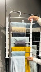 HTF Preferred 7-Layer Multifunctional Trouser Rack & Stainless Steel Trouser Hanger