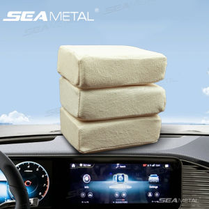 SEAMETAL 3PCS Car Chamois Suede Cleaning Sponge Washing Cleaner Car Buffer Polisher Waxing Tools