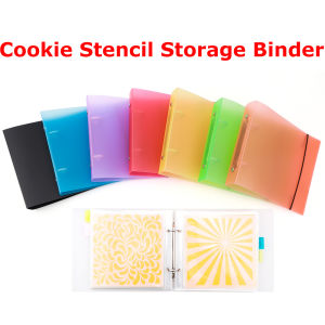 6*6 Inch Cookie Stencil Storage Binder Inner Pages Backing Cardstock Label Stickers Storage Folder Organizer DIY Card Supplies