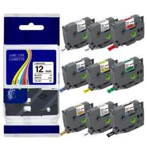 BYZ TAPE TZe231: Strong Adhesive Refill Tape for Brother Label Makers