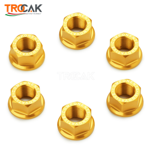 Motorcycle Rear Sprocket Wheel Nuts 6 Pcs M10*1.0 For Ducati Panigale 1199 1199S 1299 1299S V4 V4S V2 Monster 1200 1200S