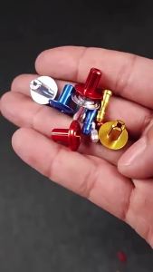 BLALION 5/10PCS 6mm Aluminum Alloy Snap Expansion Screws Bolts Moto Body Trim Panel Fastener Screw Clips Motorcycle Accessories