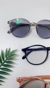 FRAME KACAMATA MODEL OVAL LENSA PHOTOCROMIC ANTIRADIASI BLUERAY MINUS WANITA PRIA