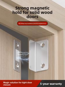 MONLEYTA | Automatic Door Closer Magnet Door Absorber No Punching Required Door Gap Closer Iron Material Cast Iron Durable