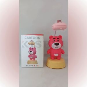 Kiseki Lampu Meja LED BJJ178 Bear | Table Lamp Chargeable | Table Lamp and Pencil Sharpener | Lampu Belajar dan Rautan Pensil | Lampu Meja Karakter | Bisa COD