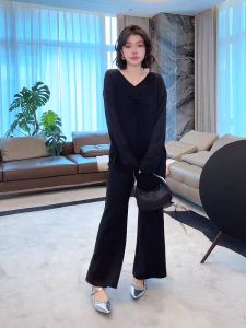 High Waist Slimming Straight Leg Pants Modal Blend Comfortable B Bell Bottom Casual Trousers for Women Summer 2025