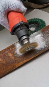 1pcs 6mm Copper Brush Tembaga Brass Shank Burr Grinding Head for Rotary Drill Die Grinder Abrasive Polish