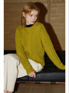 KUHNMARVIN | Áo Sweater Len Dây Thời Trang Retro Mới Cho Phụ Nữ Thu 2026