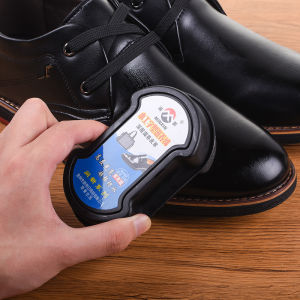 Double-Sided Shoe Cleaning Brush Leather Care Wax Sponge Cleaning Brush Instant Shine Shoe Polish Brush for Home Use