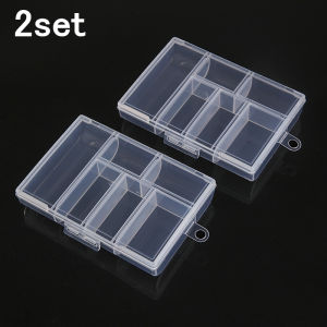Transparent earring ring storage box nail tool accessory storage box fish hook and fishing gear bead storage box