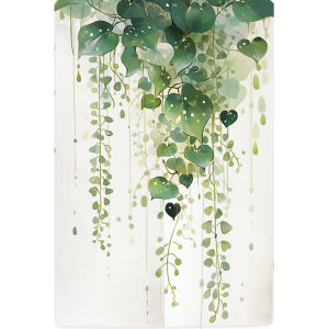 Nordic Fresh Green Plant Ins Style Living Room Entrance Door Curtain and Partition Curtain For Home Bedroom Cloth Curtain Bathroom Hanging Curtain