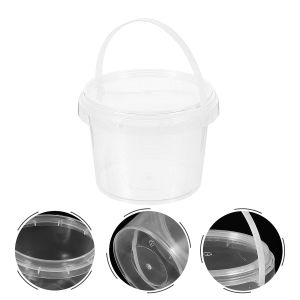 AUK.  1L 0.3L 0.5L Bucket with Seal Clear Storage Plastic Container Pail Food Packaging Canister
