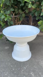 พาน พานไม้ไผ่ สีขาว ขนาด 7 8 9 10 12 นิ้ว พานขาว พานขันบัว บายศรี ไหว้ครู พานงานบวช พานขันหมาก