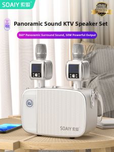 soaiy | Karaoke Speaker Set with Integrated Wireless Microphone