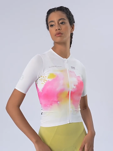 Santic Women Cycling Jersey Breathable Sunscreen Quick Drying Short Sleeved Sports Bike Tops