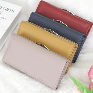 Royal Bagger Genuine Leather Trendy Long Wallet Large Capacity Phone Purse with Magnetic Closure and Multiple Card Slots 1921