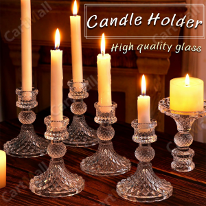 European Vintage Crystal Glass Candle Holders Romantic Ornaments Candle Holder Home Decoration