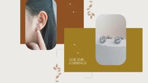 DAVINA Ladies Leilanie Earrings Sterling Silver 925 - Anting Wanita Perak S925 Tusuk Mata Kecil