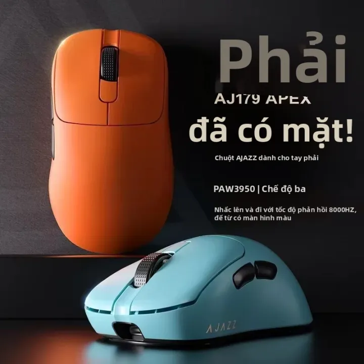 AJAZZ | Chuột Chơi Game Không Dây AJAZZ AJ179 APEX PAW3950 30000DPI 8Khz Dành Cho Người Thuận Tay Phải, Thiết Kế Công Thái Học, Có Đế Sạc Từ Tính RGB | BigBuy360 - bigbuy360.vn