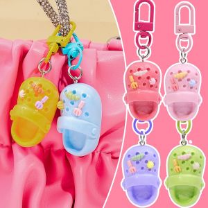 Cute Croc Shoes Keychain Fun Cartoon Simulation Slippers Pendant Couple Bestie School Bag Accessories Ins Girl Heart Japanese Pendant Hanging Ornaments