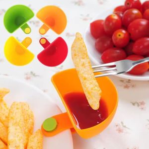 4Pcs Seasoning Bowl Salad Tomato Paste Sauce Dishes Kitchen Clip Type Bowl Small Sauce Dipping Dish