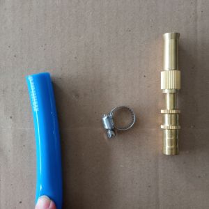 Selang air panjang 15 meter plus Semprotan lurus kuningan plus 2 klem selang / Paket komplit Selang air / Selang air komplit