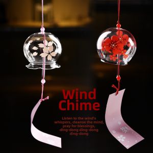 Japanese Style Lovely Handmade Glass Painted Wind Chime Creative Gift