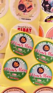 2-4 Arjuna Sticker Label Bulat Per Acian Sticker Print Chromo Cireng Cilok Cibay Free Desain