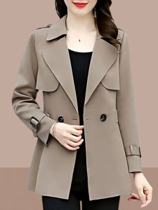 Shalldoer | Fashion Spring Autumn Womens Trench Coat Midi Length