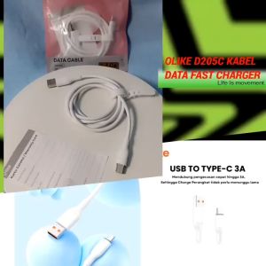 OLIKE Kabel Data Type C Super VOOC 33W Fast Charging 120cm 3A QC3.0 Quick Charge USB to Tipe C