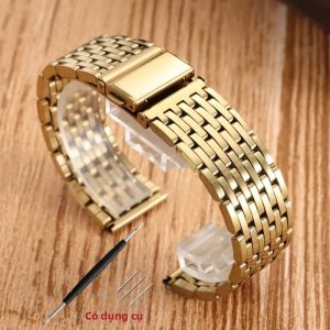 Dây Đeo Đồng Hồ Bằng Thép Không Gỉ Được Đánh Bóng Chất Lượng Cao Dây Đeo Chống Nước Đa Năng 18mm 20mm 22mm Với Khóa Gấp Bằng Kim Loại Dành Cho Nam Giới Phụ Nữ