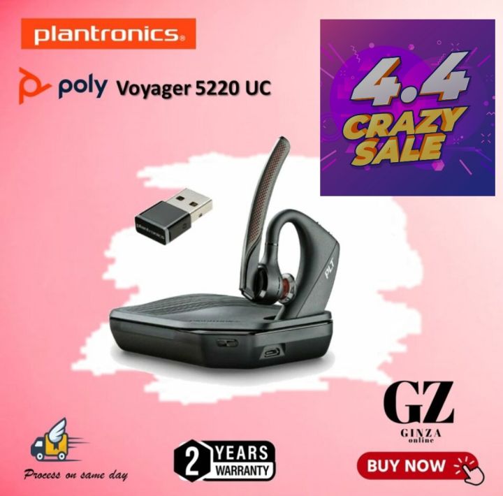 Poly Plantronics Voyager 5200 Uc Bluetooth Headset Earbuds 206110