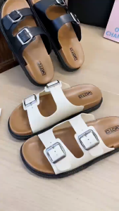 Sandals For Women Summer Fashion Casual Sandals With TWO Adjustable Buckles Flat Slip On Sllipers.
