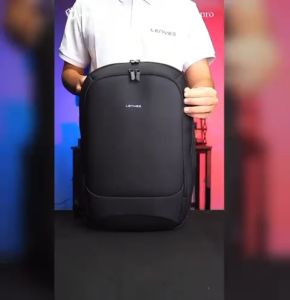 LB504 - Tas Ransel Laptop LENYES LB-504 Backpack Tas Punggung Pria Untuk Kerja Sekolah atau Kuliah Max 14inch