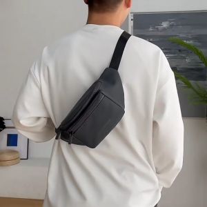 Fashion Belt Bag for Men Waterproof Single Shoulder Bag Casual Lightweight Travel Chest & Multifunctional Waist Bag