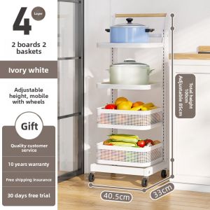 DROOLU | Multipurpose Mobile Kitchen Storage Rack