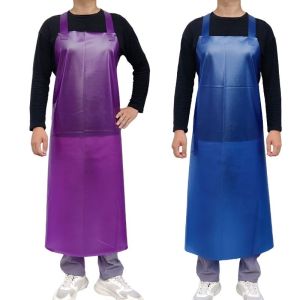 Waterproof Cow Tendon Apron Soft Leather Fish Killing Professional Oil Resistant Work Waistcoat Mens Extended Wear Resistant Non-Falling Skin