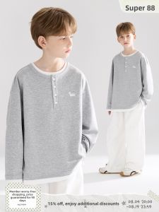 MUCMUKN | Henry Neck Button Padded T-Shirt Kids Spring New Arrival