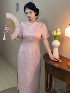 Phong Cách Trung Hoa Mới Quần Áo Cưới Họa Tiết Hoa Hồng Màu Hồng Cao Cấp Cỡ Lớn Dành Cho Nữ Quần Áo Cưới Mùa Hè