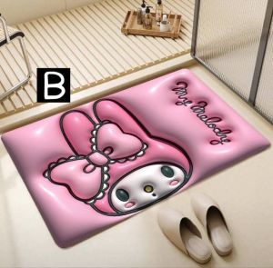 พรมเช็ดเท้า 3D กันลื่น ดูดซับน้ำได้ดี  แห้งไว  ทำความสะอาดง่าย