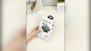 [China CCC] แบตสำรองพร้อมอะแดปเตอร์ OUKU P51 ความจุ 15000mAh สายชาร์จในตัว Type-C/iOS รองรับชาร์จเร็ว