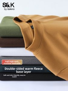 BALENO | Double-faced Flannel Thermal Underwear Mens Long Sleeve T-Shirt