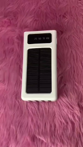 PD40w Solar Powerbank 100000mAh Built-in 4 Cable PowerBank Fast Charger LED Light Powerbank for any mobile phone