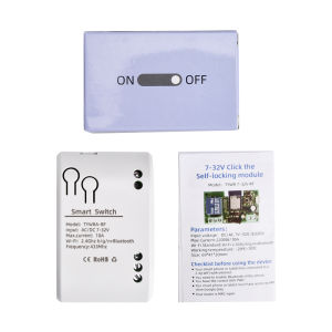 diymore | 1CH Tuya Wi-Fi Remote-Controlled Relay Switch Module DC7-32V/AC85-250V 2200W 10A RF Module with Remote Control Functionality