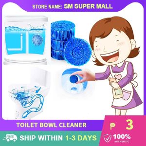 【Utility】Toilet Bowl Cleaner Toilet Deodorant Stain Remover Automatic Bleach Blue Tab Tablet Flush Deodorizes Pill Block
