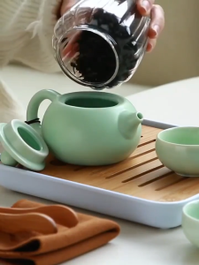 5in1 ชุดกาน้ำชา เซรามิค ชุดชงชาจีน ชุดน้ำชากังฟู ชุดน้ำชาแบบพกพา ชุดน้ำชาเดินทาง ชุดน้ำชาแบบพกพา ชุดน้ำชาที่สวยงาม