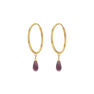 WYK | S925 Sterling Silver Teardrop Hoop Earrings