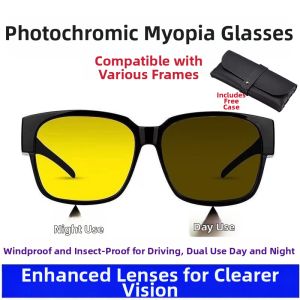 JIFANPAUL | Anti-High Beam Night Vision Myopia Set Polarized Sunglasses Clip-Ons for Driving and Fishing