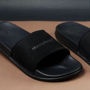 SANDAL PRIA HUMPHREY  KULIT GARUT /SANDAL SLIDE LAKI LAKI/PRIA/SANDAL SLIP ON