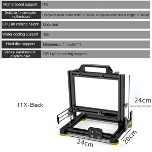 MOD Gamer CabinetDIY ITX MATX ATX PC Case Open Frame Rack Watercooler Desktop Computer Gaming Chassis Vertical Personality